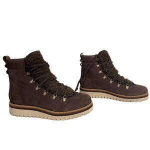 Cole Haan Zerogrand Lodge Hiker Combat Boots Brown Suede Women's 10 NWOB